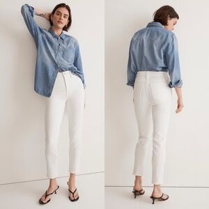 Madewell Stovepipe Jeans in Pure White NWOT